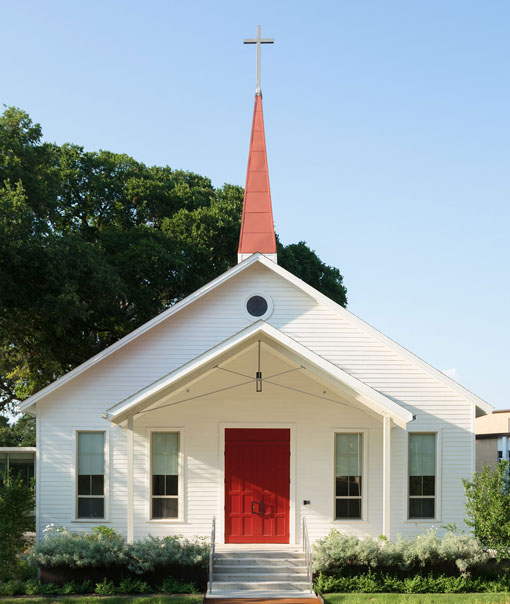 04b SEU Chapel_Exterior Chapel Front Porch Pollen Architecture